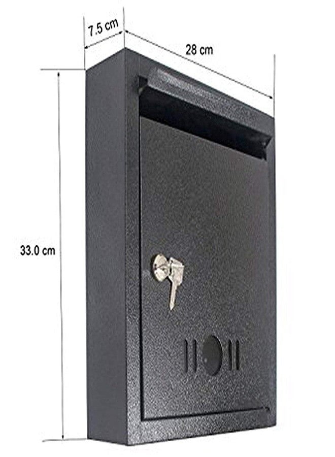 Lepose Letter Box for Home, Wall Mount Stand, Metal Wall Mount Shelf, Letter Box, Mail Box, Outdoor Mailboxes, Home Decor Items (Black) - Image 2